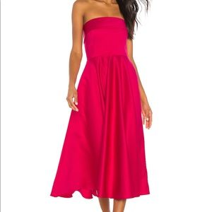 NWT Pettigrew Strapless Midi Dress In Pink